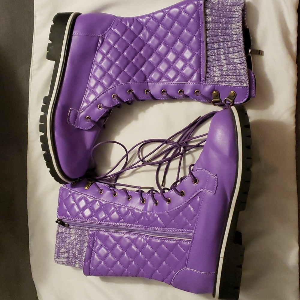 Purple boots